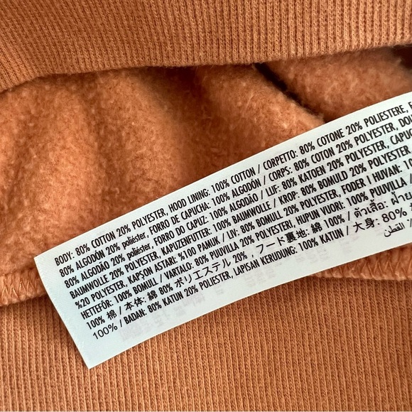 NWOT Disney Parks Stitch Wild At Heart Orange Oversized Hoodie Sweatshirt Size S - Picture 6 of 6